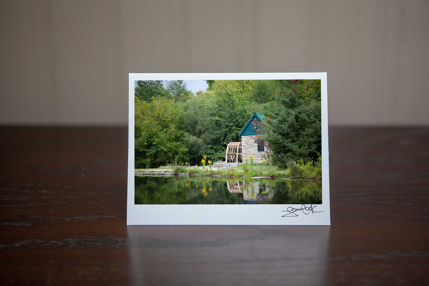 Photo greeting card featuring Reminiscence , Churchill park Cambridge in the fall Photo by Cambridge Ontario Photographer Laura Cook of Vision Photography